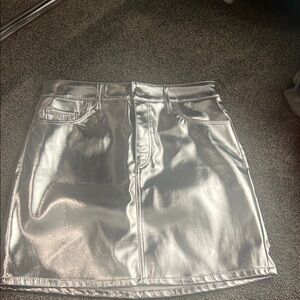 LOFT Silver Mini Pencil Skirt Night Out